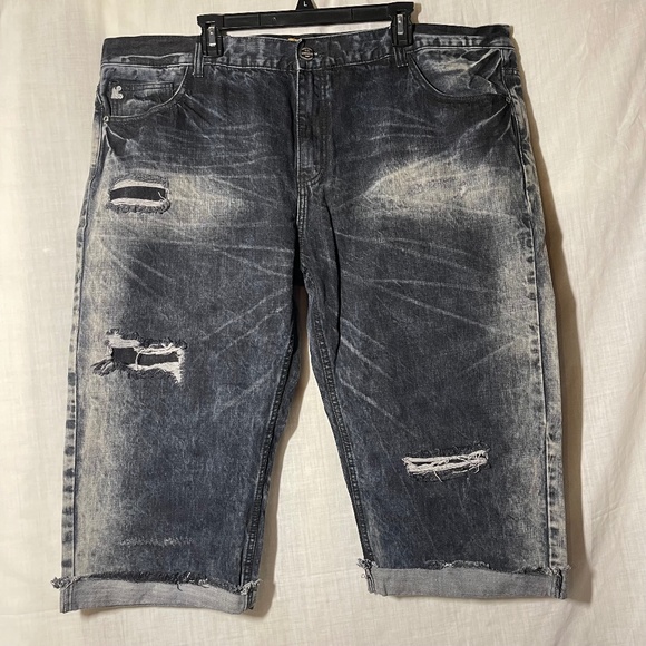 Grindhouse Denim Men’s Shorts. Waist 44. Acid wash with rips. Grunge. Rips - Picture 1 of 10